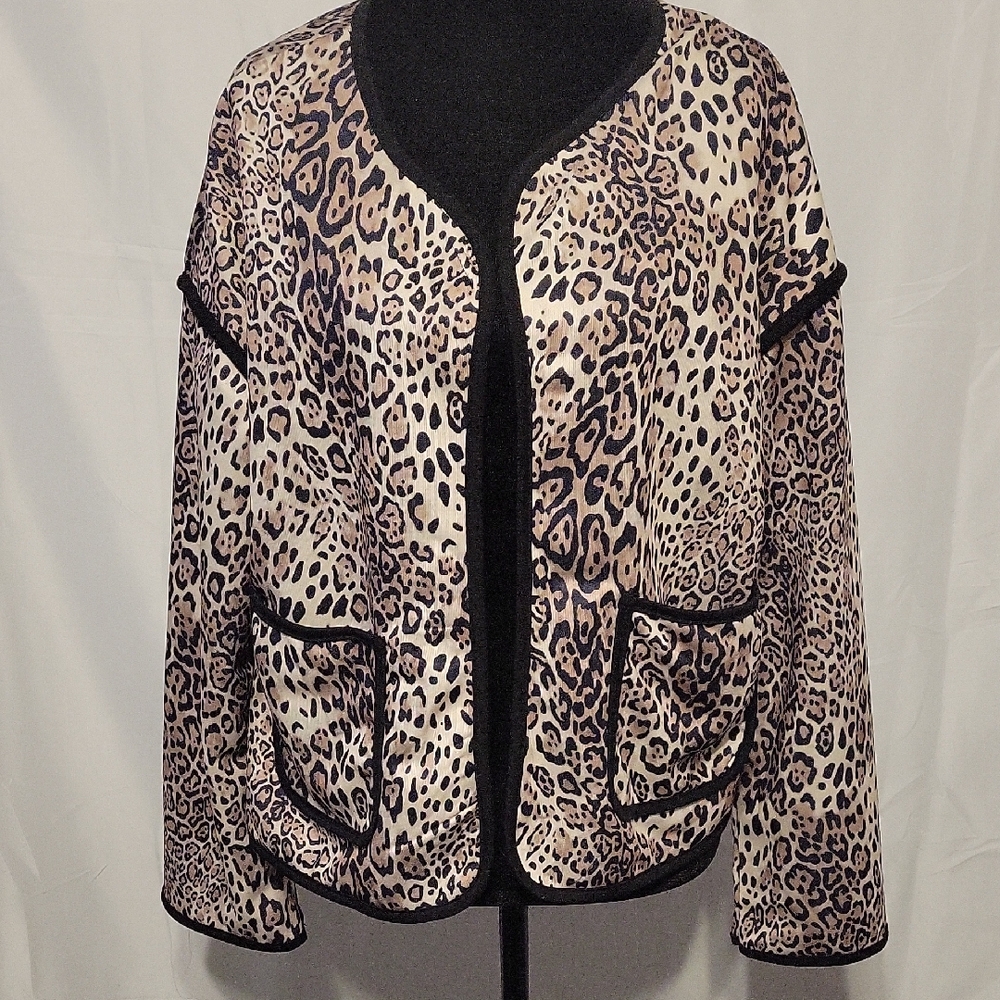 Chic Leopard Print Women's Blazer